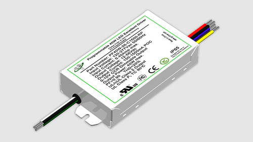 40W, PF40W, 0-10V Deep Dimming, Flicker-Free, Programmable, NTC Control, Aux+12V