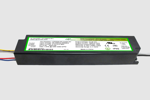 50W, LDS50W, 0-10V Deep Dimming, Flicker-Free, Aux+12V